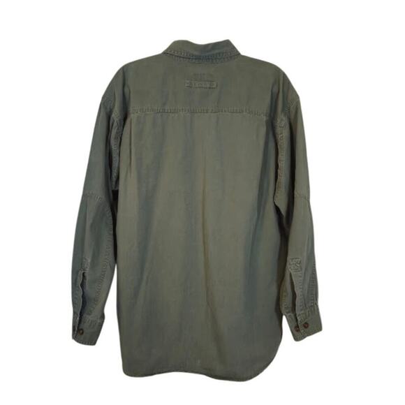 Woolrich VTG Mens Button Down Shirt Size Large Green Hunting Outdoors Workwear - Picture 2 of 12